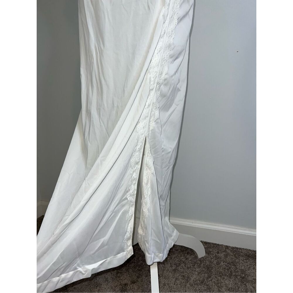 Women’s Vintage Lace & Nylon Maxi Skirt Slip S-M - Picture 4 of 6
